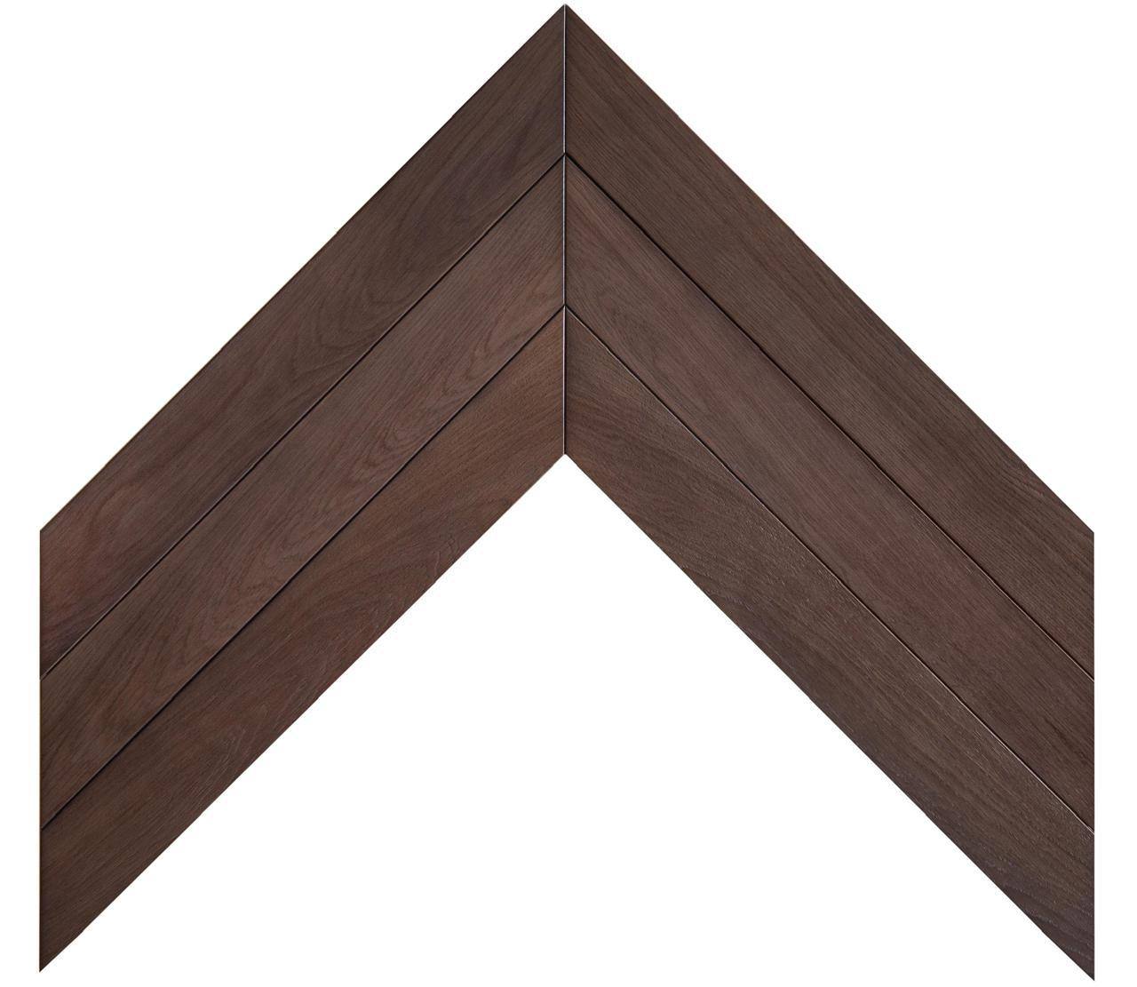 Chevron oak parquet in a dark chocolate finish
