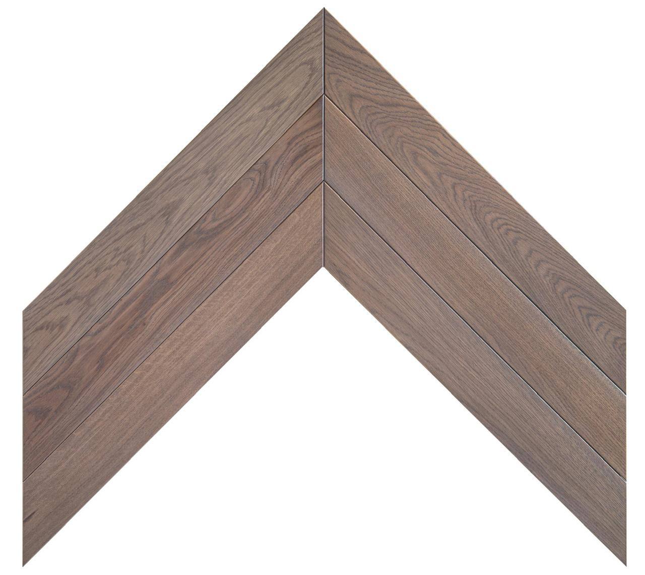 Chevron oak parquet in a grey truffle finish