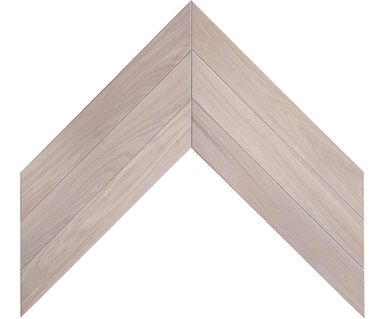 Chevron oak parquet in a whitewashed oiled finish